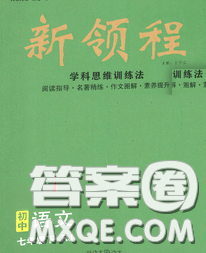 延边大学出版社2020新版新领程丛书新领程七年级语文下册人教版参考答案 延边大学出版社2020新版新领程丛书新领程七年级语文下册人教版参考答案