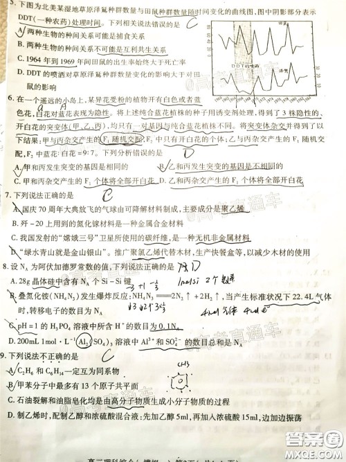 2020年南昌一模理科综合试题及答案 2020年南昌一模理科综合试题及答案