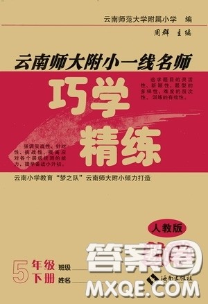 海南出版社2020云南师大附小一线名师巧学精练五年级数学下册人教版答案