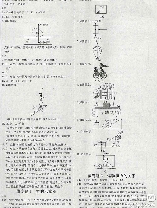 延边大学出版社2020新版新领程丛书新领程八年级物理下册沪粤版参考答案