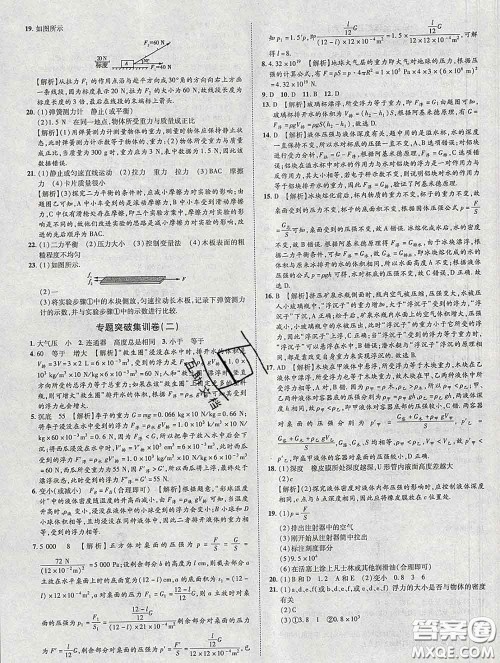 2020新版金榜名题单元加期末卷八年级物理下册人教版参考答案 2020新版金榜名题单元加期末卷八年级物理下册人教版参考答案