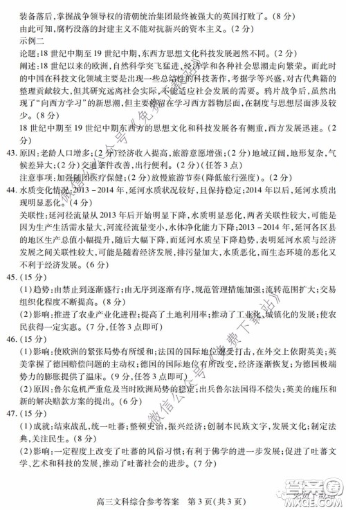 运城市2020年高三4月调研测试文科综合试题及答案 运城市2020年高三4月调研测试文科综合试题及答案