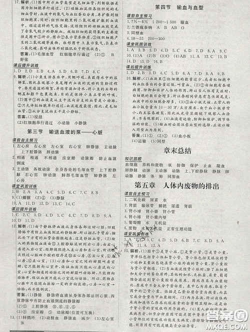 2020新版标准课堂作业七年级生物下册人教版参考答案 2020新版标准课堂作业七年级生物下册人教版参考答案