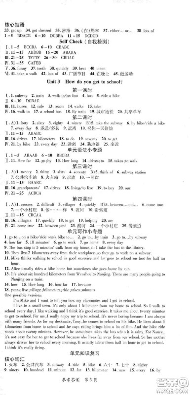 新疆青少年出版社2020高效课堂七年级英语下册人教版答案 新疆青少年出版社2020高效课堂七年级英语下册人教版答案