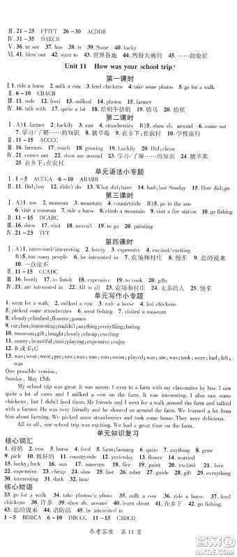 新疆青少年出版社2020高效课堂七年级英语下册人教版答案 新疆青少年出版社2020高效课堂七年级英语下册人教版答案