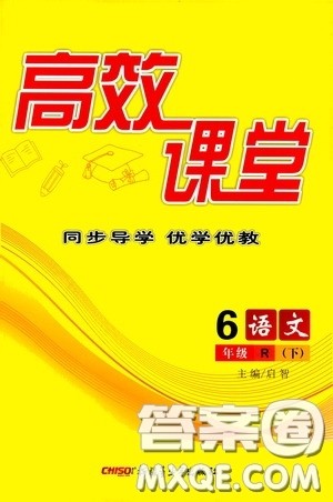 新疆青少年出版社2020高效课堂六年级语文下册人教版答案