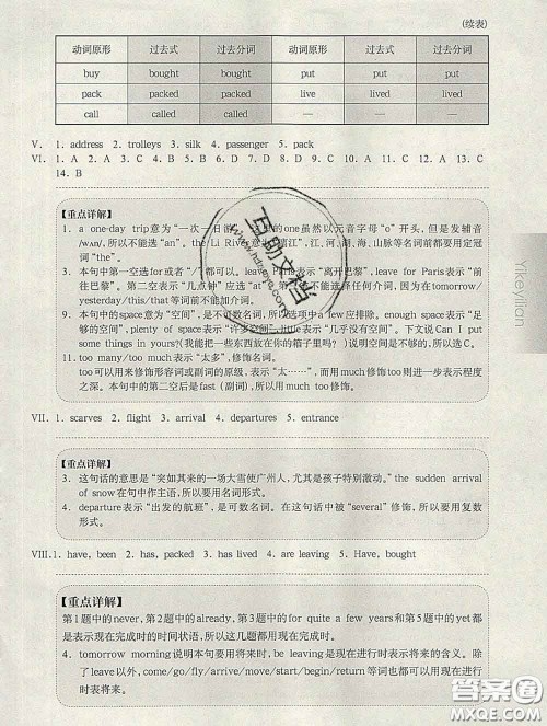 2020新版华东师大版一课一练六年级英语第二学期N版增强版答案