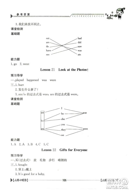 江西高校出版社2020金太阳导学案五年级英语下册冀教版答案