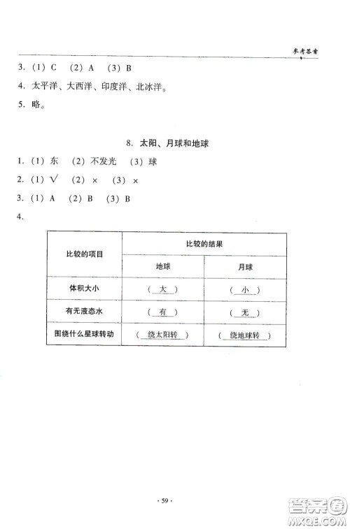 教育科学出版社2020优质课堂导学练三年级科学下册教科版答案 教育科学出版社2020优质课堂导学练三年级科学下册教科版答案