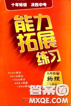 2020年能力拓展练习九年级下册物理人教版参考答案