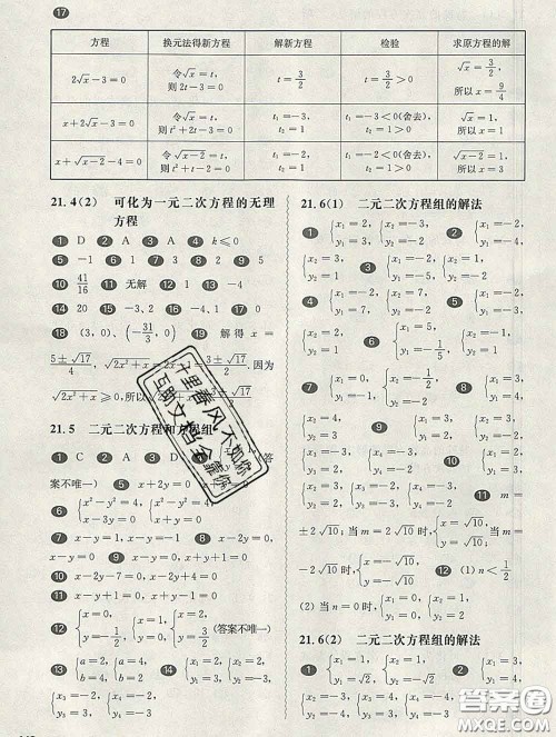 2020新版华东师大版一课一练八年级数学第二学期答案