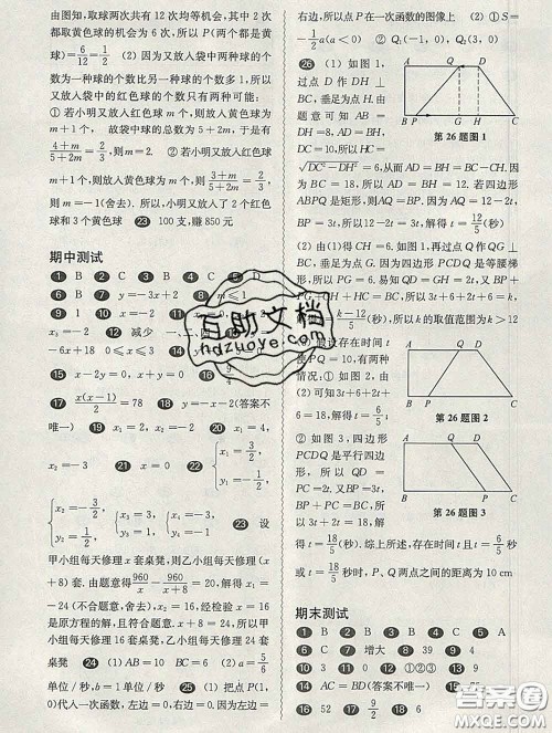 2020新版华东师大版一课一练八年级数学第二学期答案 2020新版华东师大版一课一练八年级数学第二学期答案