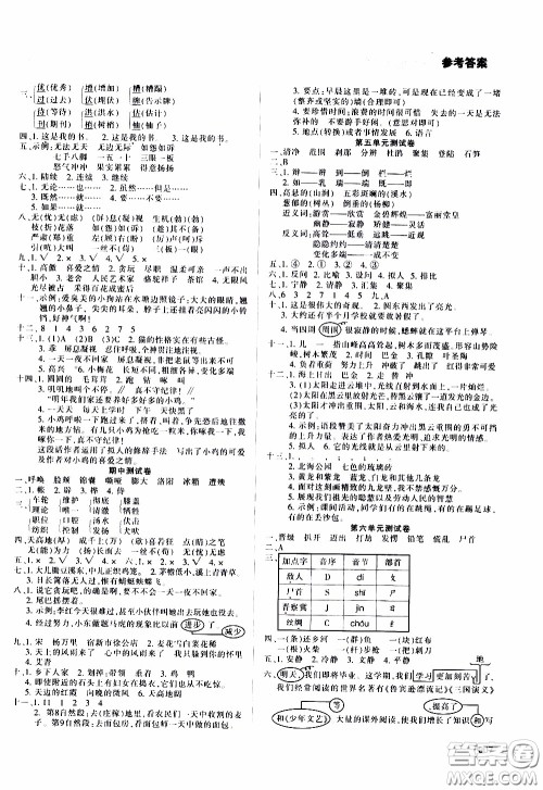 2020年学习质量监测语文四年级下册人教版参考答案