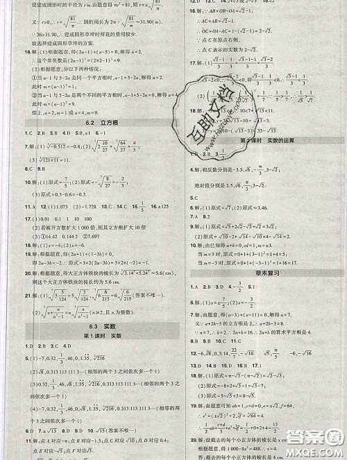 状元成才路2020春创优作业七年级数学下册人教版答案