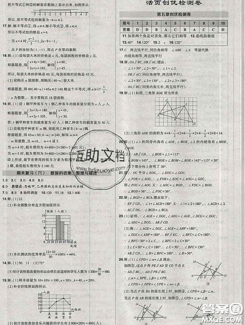 状元成才路2020春创优作业七年级数学下册人教版答案