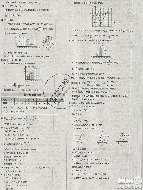 状元成才路2020春创优作业七年级数学下册人教版答案