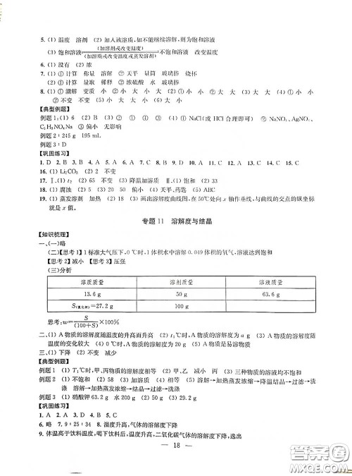 南京大学出版社2020创新优化学案九年级化学下册答案 南京大学出版社2020创新优化学案九年级化学下册答案