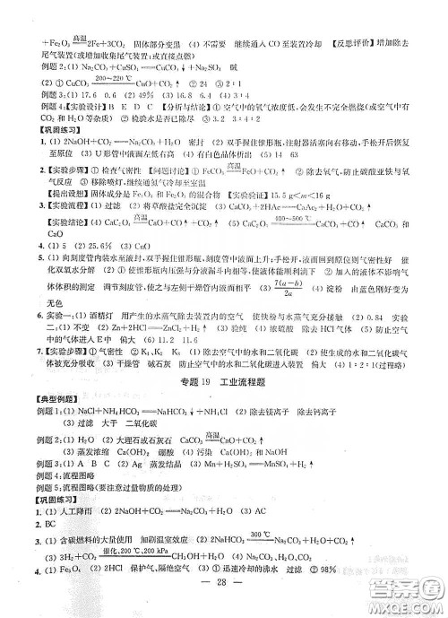 南京大学出版社2020创新优化学案九年级化学下册答案 南京大学出版社2020创新优化学案九年级化学下册答案