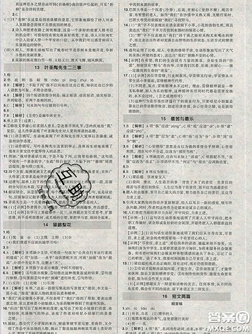 状元成才路2020春创优作业七年级语文下册人教版答案