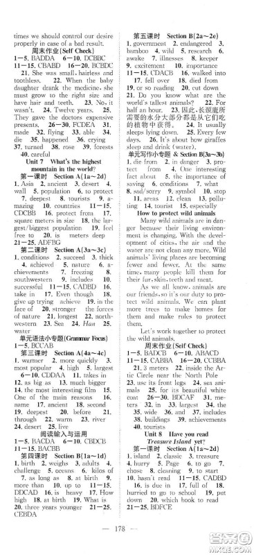 智慧万羽2020名师学案分层进阶学习法八年级英语下册答案