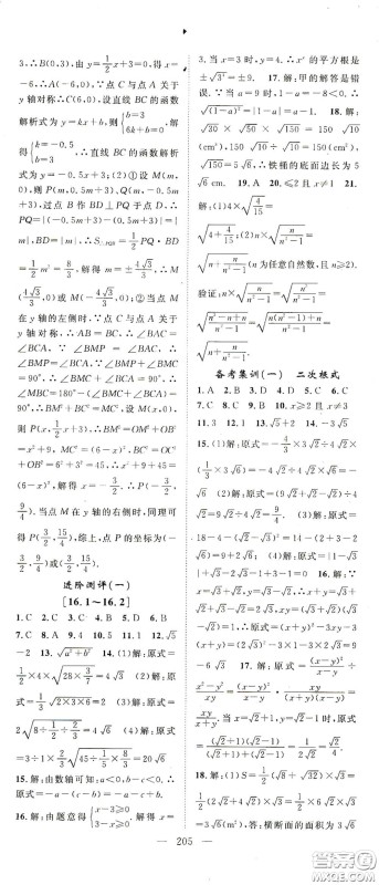 智慧万羽2020名师学案分层进阶学习法八年级数学下册答案