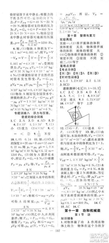 智慧万羽2020名师学案分层进阶学习法八年级物理下册答案