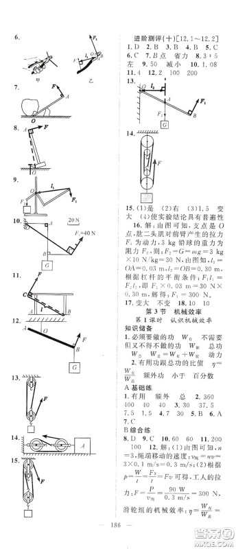 智慧万羽2020名师学案分层进阶学习法八年级物理下册答案