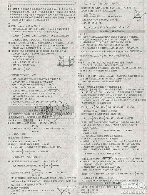 状元成才路2020春创优作业八年级数学下册人教版答案