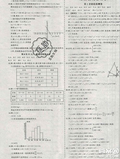 状元成才路2020春创优作业八年级数学下册湘教版答案