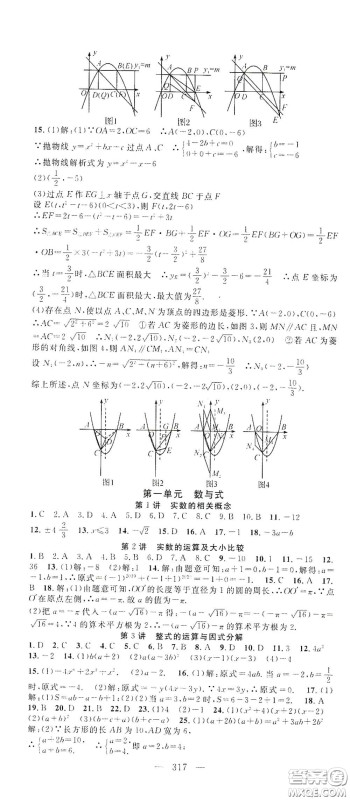 智慧万羽2020名师学案分层进阶学习法中考复习堂堂清数学答案