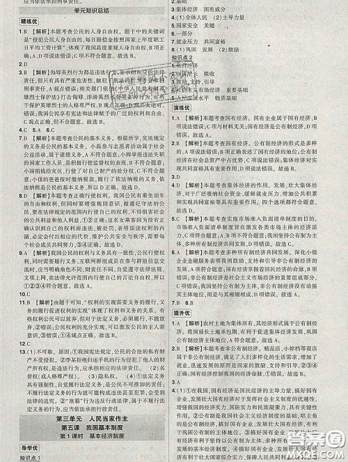 状元成才路2020春创优作业八年级道德与法治下册人教版答案 状元成才路2020春创优作业八年级道德与法治下册人教版答案