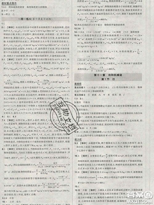 状元成才路2020春创优作业八年级物理下册人教版答案 状元成才路2020春创优作业八年级物理下册人教版答案