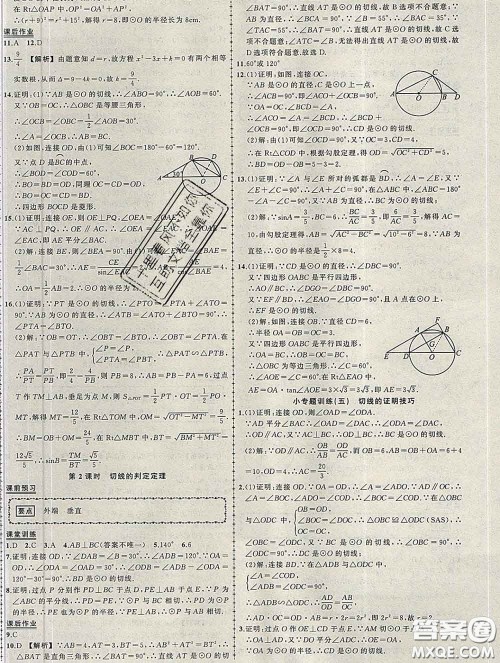 状元成才路2020春创优作业九年级数学下册北师版答案