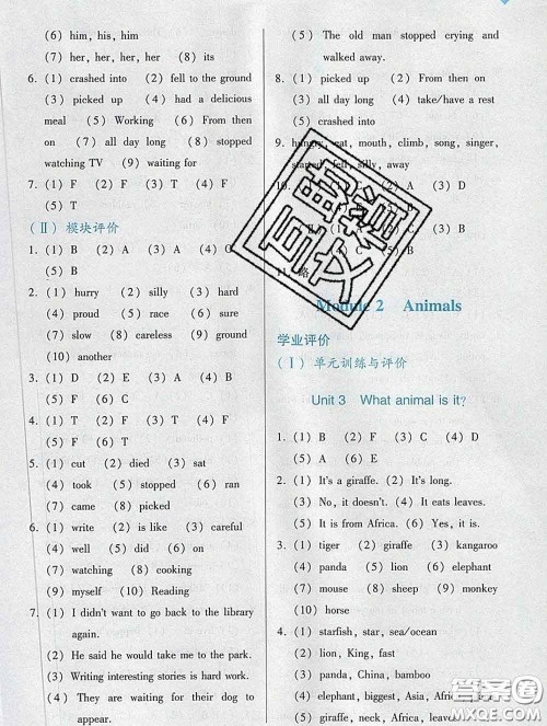 2020新版阳光学业评价六年级英语下册教科版参考答案 2020新版阳光学业评价六年级英语下册教科版参考答案