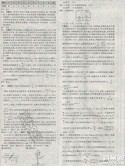 状元成才路2020春创优作业九年级物理下册人教版答案 状元成才路2020春创优作业九年级物理下册人教版答案