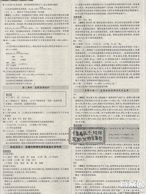 状元成才路2020春创优作业九年级化学下册人教版答案