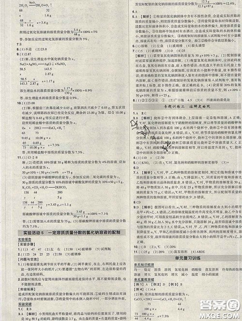 状元成才路2020春创优作业九年级化学下册人教版答案