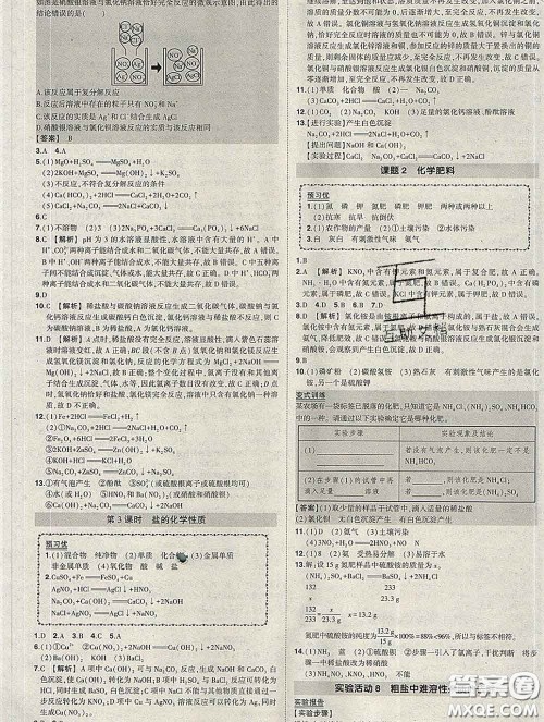 状元成才路2020春创优作业九年级化学下册人教版答案