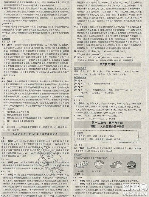 状元成才路2020春创优作业九年级化学下册人教版答案