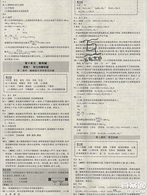 状元成才路2020春创优作业九年级化学下册人教版答案