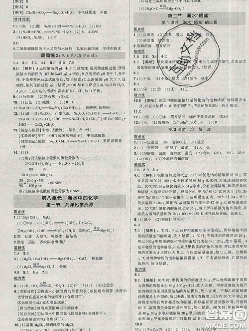 状元成才路2020春创优作业九年级化学下册鲁教版答案