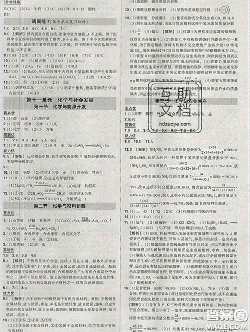 状元成才路2020春创优作业九年级化学下册鲁教版答案