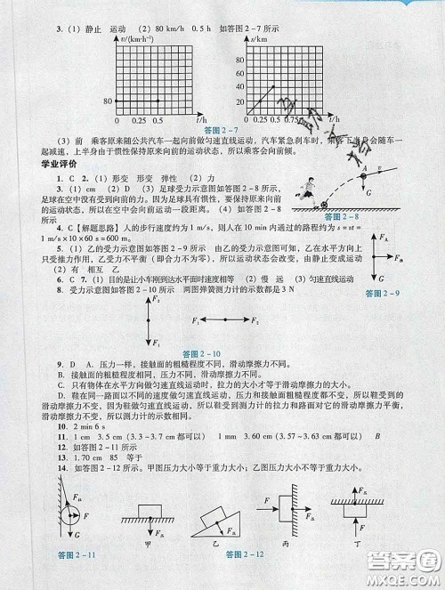 2020新版阳光学业评价九年级物理下册人教版参考答案