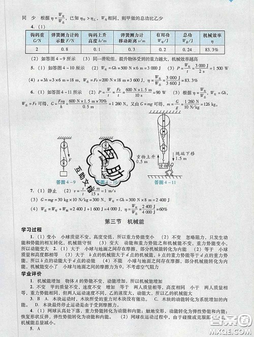 2020新版阳光学业评价九年级物理下册人教版参考答案