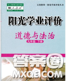 2020新版阳光学业评价九年级道德与法治下册人教版参考答案
