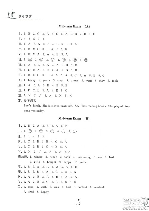 浙江工商大学出版社2020学力测评小学单元测试卷六年级英语下册答案 浙江工商大学出版社2020学力测评小学单元测试卷六年级英语下册答案