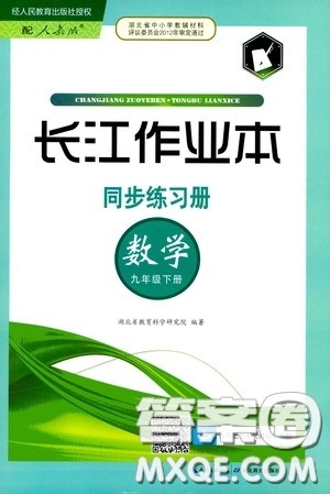 2020年长江作业本同步练习数学九年级下册人教版参考答案 2020年长江作业本同步练习数学九年级下册人教版参考答案