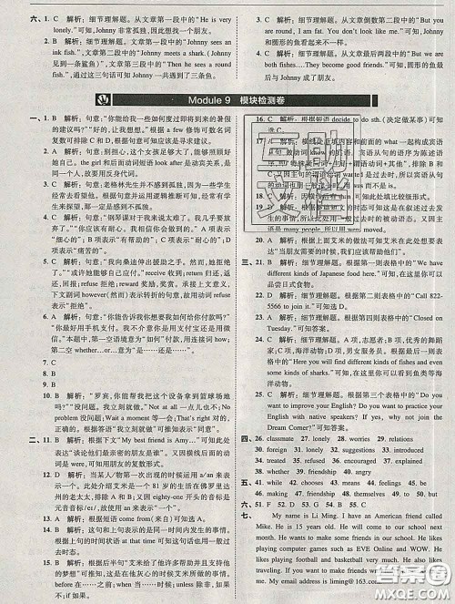 东北师范大学出版社2020春北大绿卡刷题八年级英语下册外研版答案 东北师范大学出版社2020春北大绿卡刷题八年级英语下册外研版答案