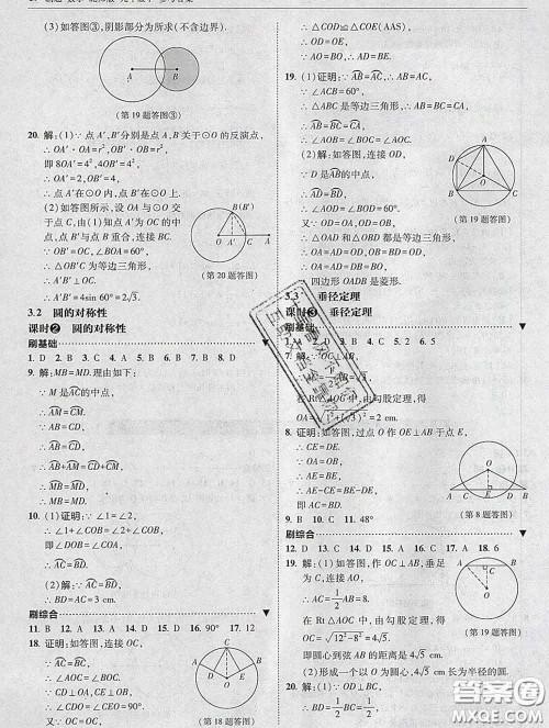 东北师范大学出版社2020春北大绿卡刷题九年级数学下册北师版答案