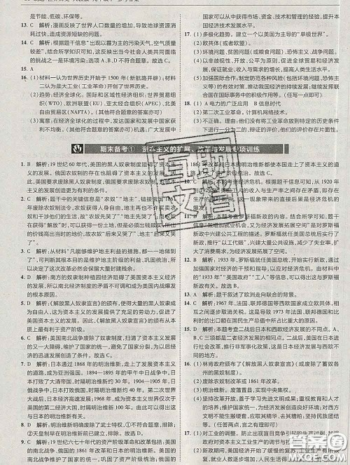 东北师范大学出版社2020春北大绿卡刷题九年级历史下册人教版答案